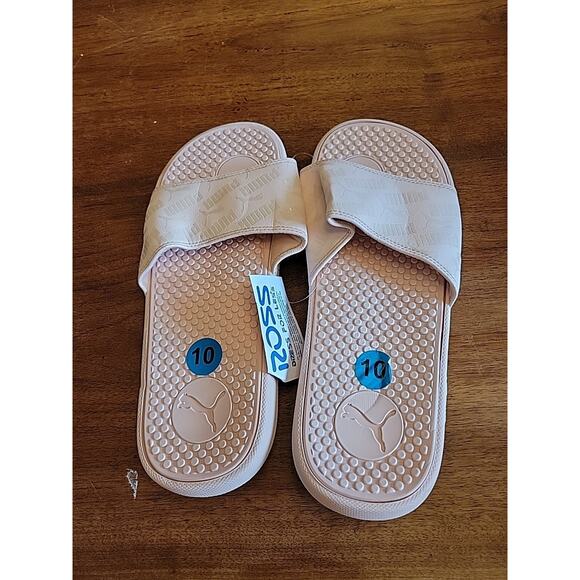 PUMA Women's Slides Size 10 Pale Pink - Picture 1 of 4